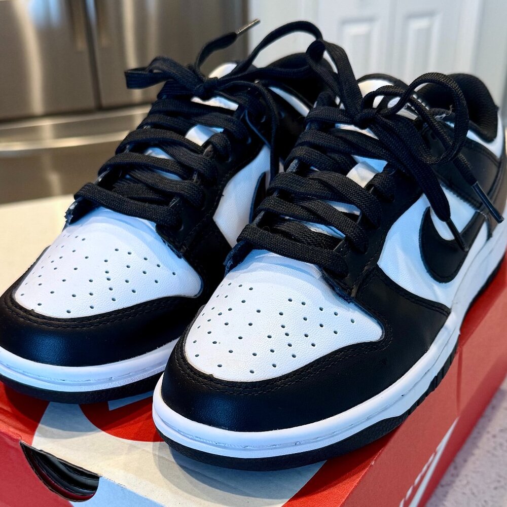 Nike Dunk Low Black and White Size 8